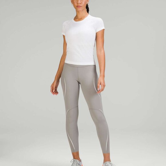 Lululemon Base Pace High-Rise Reflective Tight 25" Gull Grey Size 4 - Picture 1 of 13